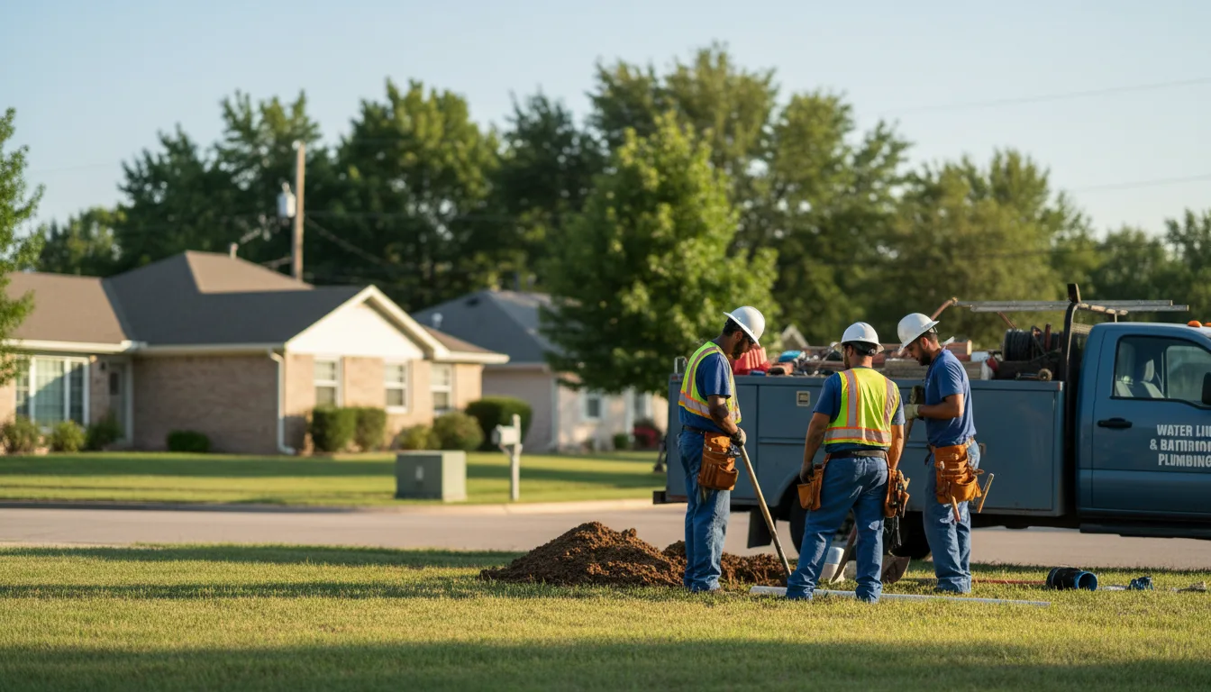 Residential water line and bathroom plumbing service in Cibola, AZ